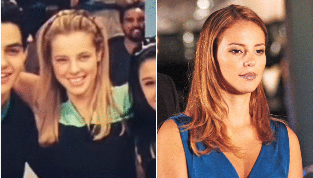 Início da carreira da atriz Paolla Oliveira. (Créditos: Reprodução / SBT / Globo)