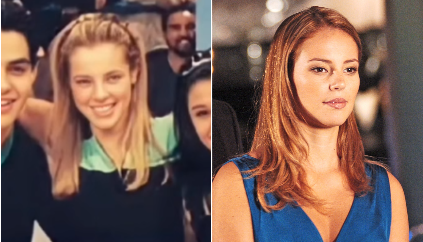 Início da carreira da atriz Paolla Oliveira. (Créditos: Reprodução / SBT / Globo)