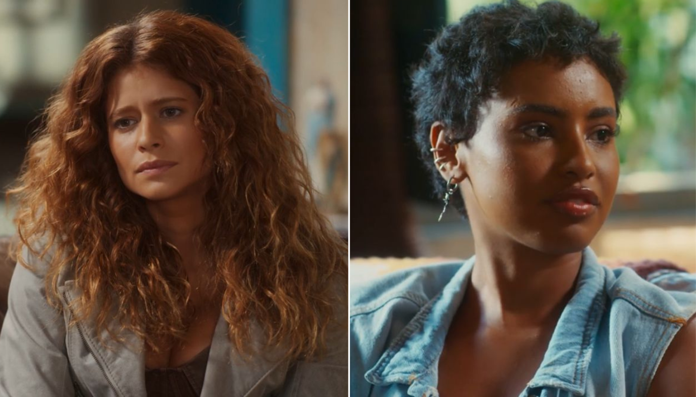 Agrado e Eduarda em "Coração Acelerado". (Créditos: Reprodução / Globoplay)