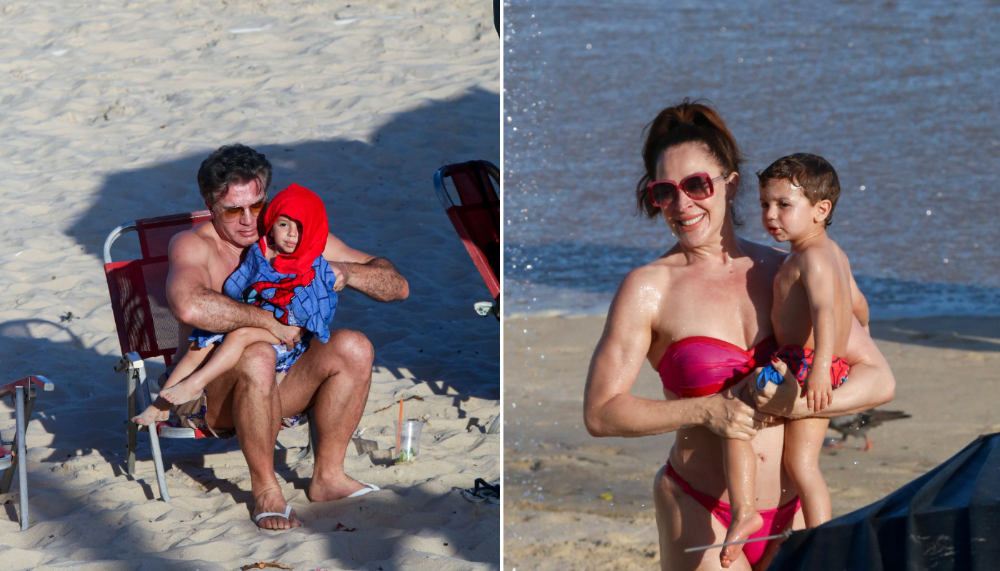 Claudia Raia e Jarbas Homem com o filho. (Crédito: Reprodução / JC Pereira / AgNews)