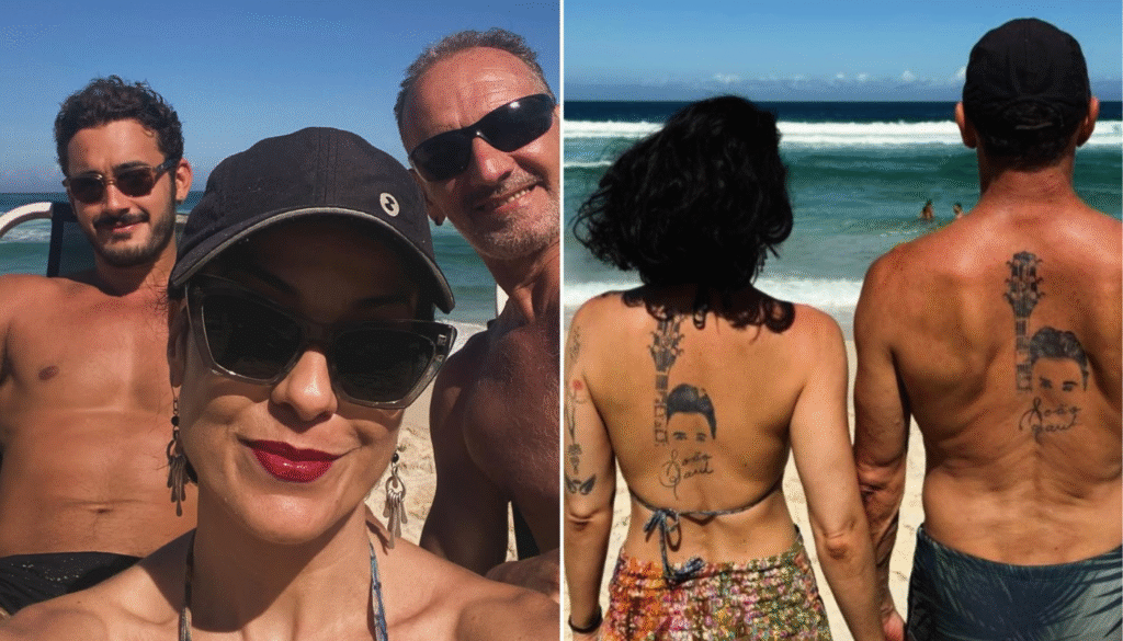 Filipe Bragança com seus pais.