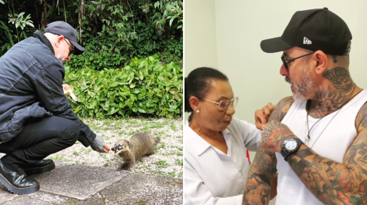 Fogaça relata episódio de desespero após ser mordido por um quati: teve de tomar vacina