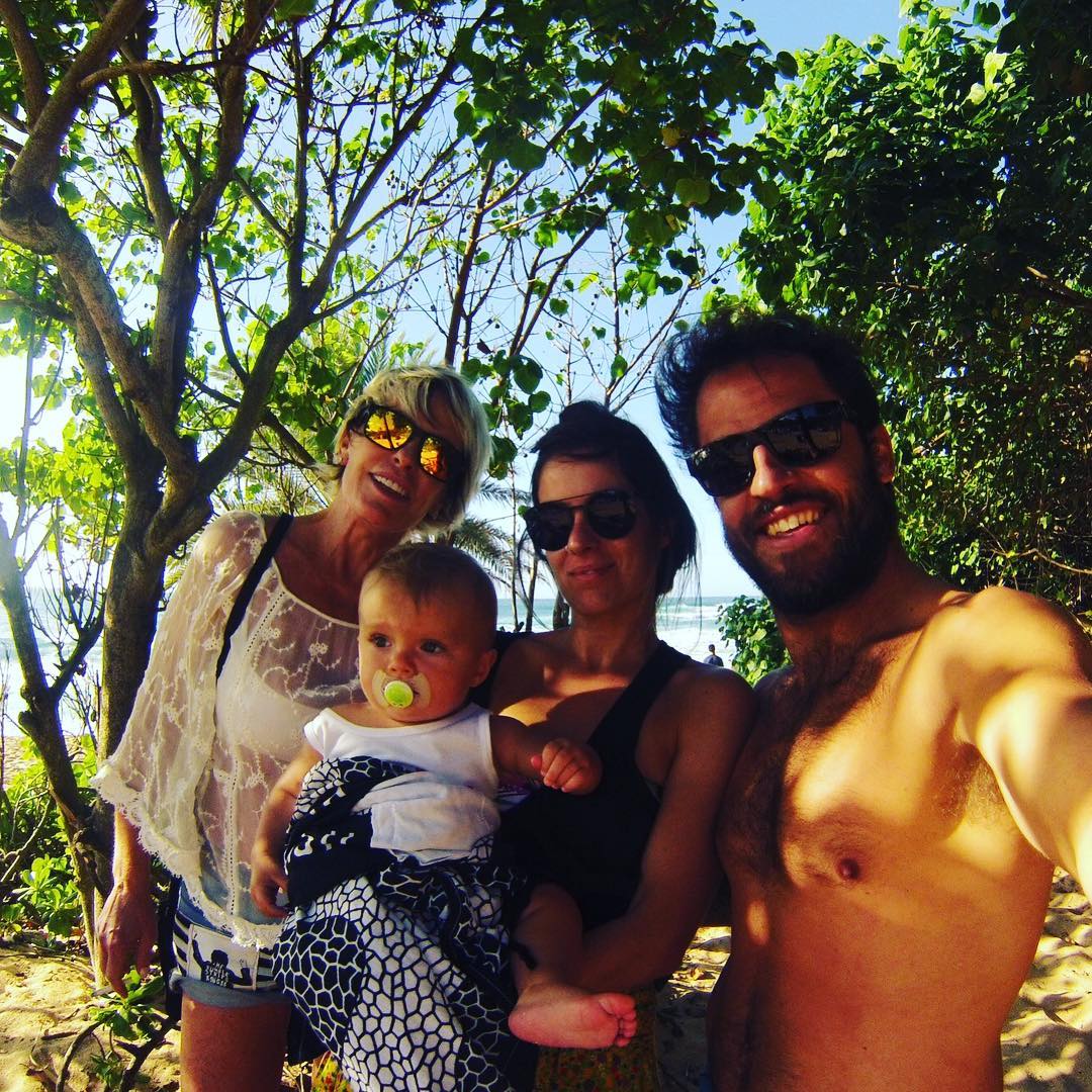 Ana Maria Braga e os filhos