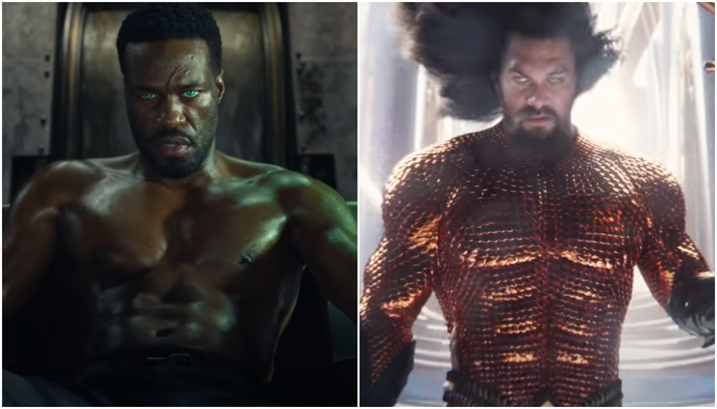 Arraia Negra (Yahya Abdul-Mateen II) e Aquaman (Jason Momoa)