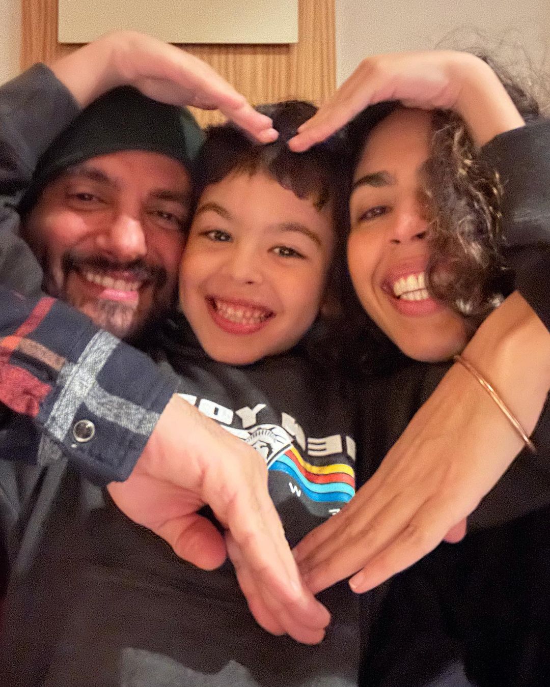 Bela Gil e o ex-marido, João Paulo Demasi, e o filho dos dois, Nino