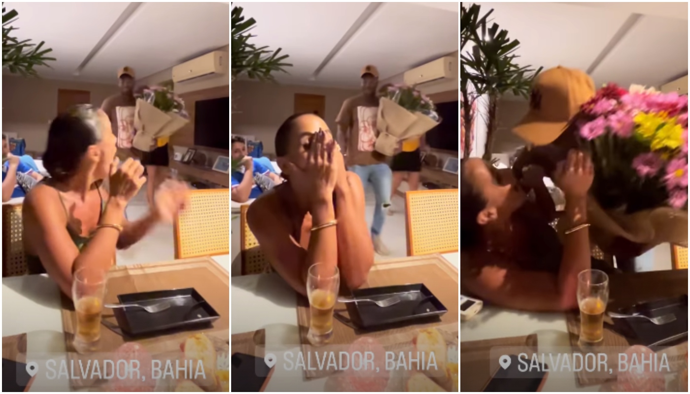 Carol Peixinho ganhou surpresa do namorado, Thiaguinho, em seu aniversário