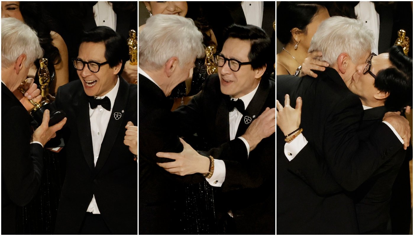 Ke Huy Quan recebeu seu primeiro Oscar de Harrison Ford, com quem atuo no primeiro filme da carreira