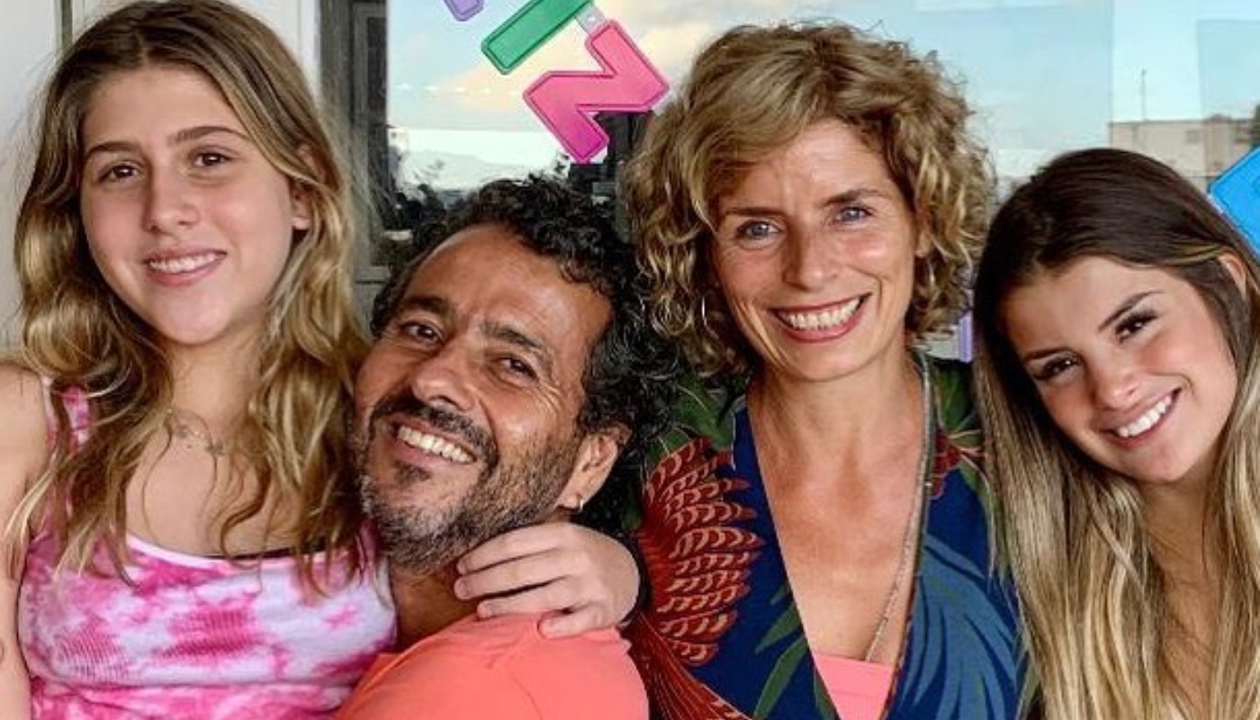 Marcos Palmeira e a família