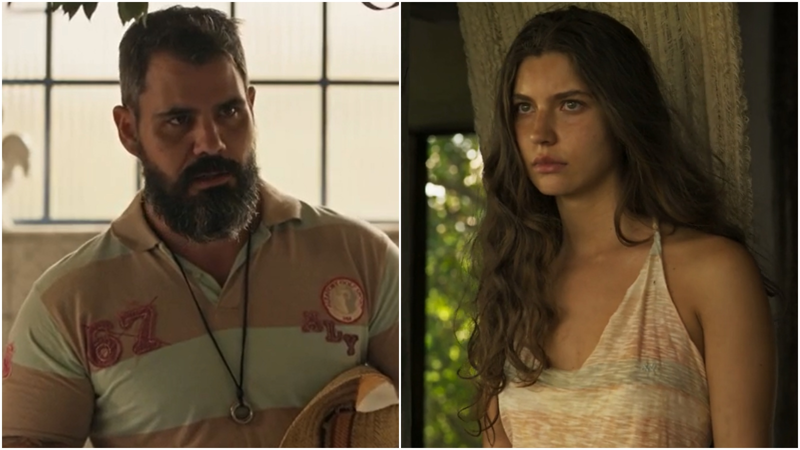 Alcides (Juliano Cazarré) e Juma (Alanis Guillen) em 