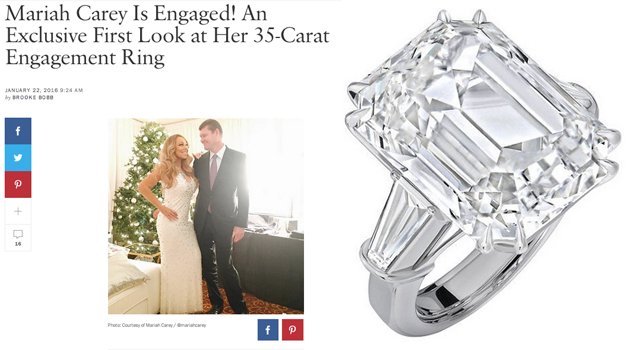 Preço do anel de noivado de Mariah Carey é SURREAL: veja detalhes da peça milionária