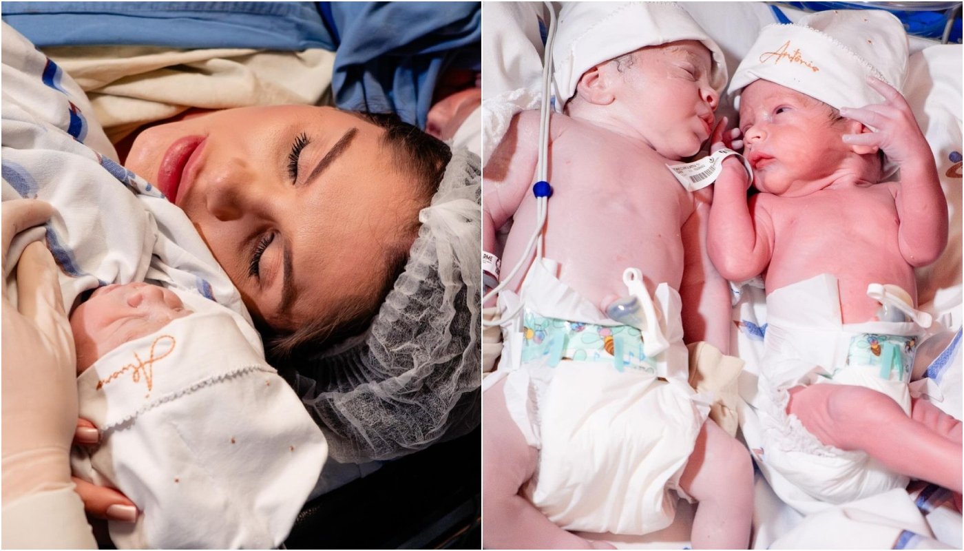 Bárbara Evans celebra nascimento dos gêmeos Álvaro e Antônio: “Meus meninos chegaram”