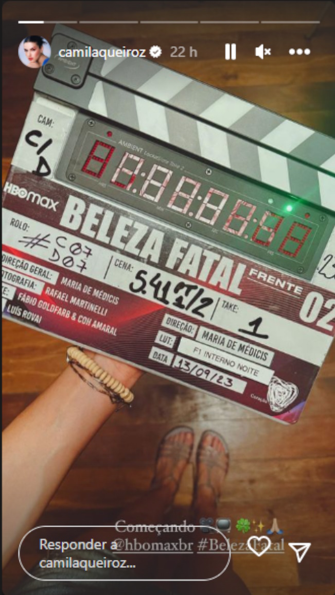 Foto dos bastidores de