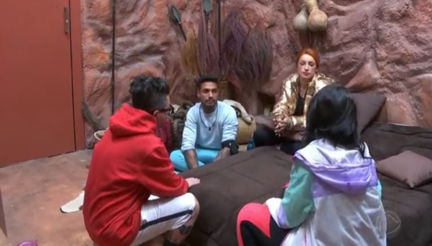 Anne e Pe Lanza conversam com Brenda e Matheus no