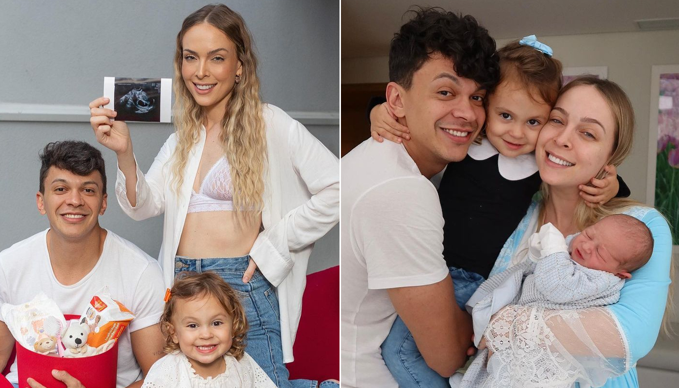 Caio nasceu em maio de 2023, completando a família