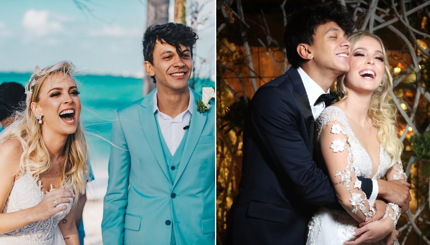 Os influencers se casaram duas vezes, em Punta Cana e em São Paulo