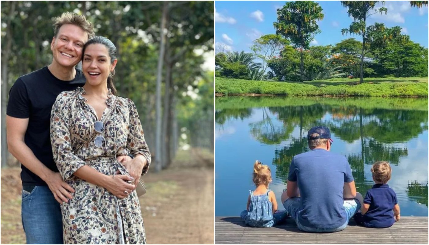 Fazenda de Michel Teló no Mato Grosso do Sul é refúgio para toda a família: lago rouba a cena