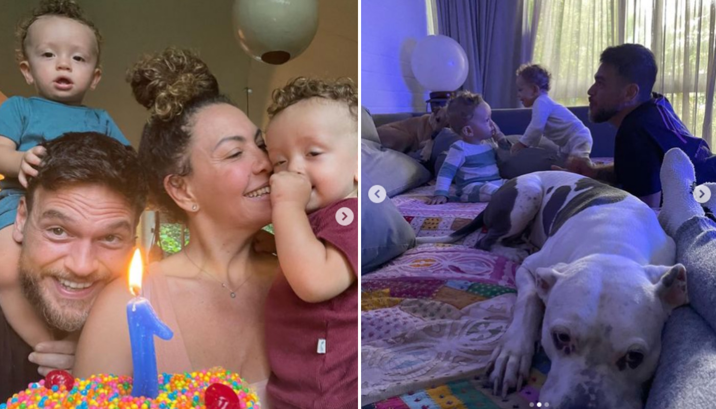 Momentos de Emilio Dantas e Fabiula Nascimento em família