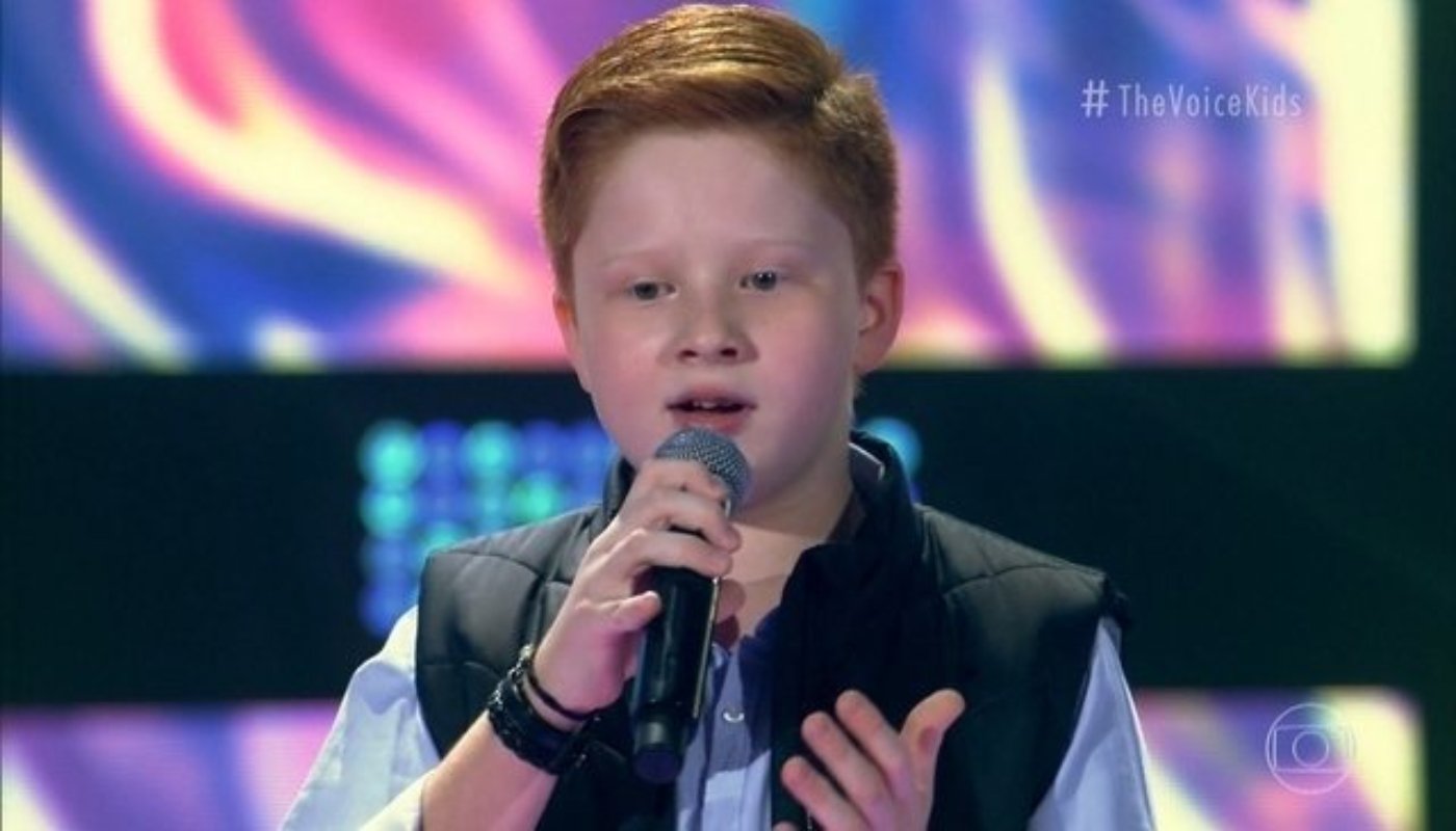 Mini Ed Sheeran aparece no “The Voice” e para a web: Teló chamou garoto de filho