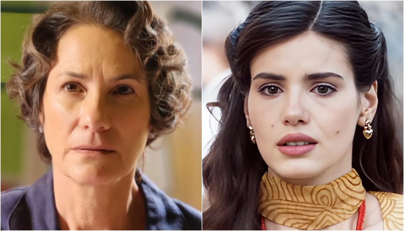 Hermínia (Adriana de Broux) entra em