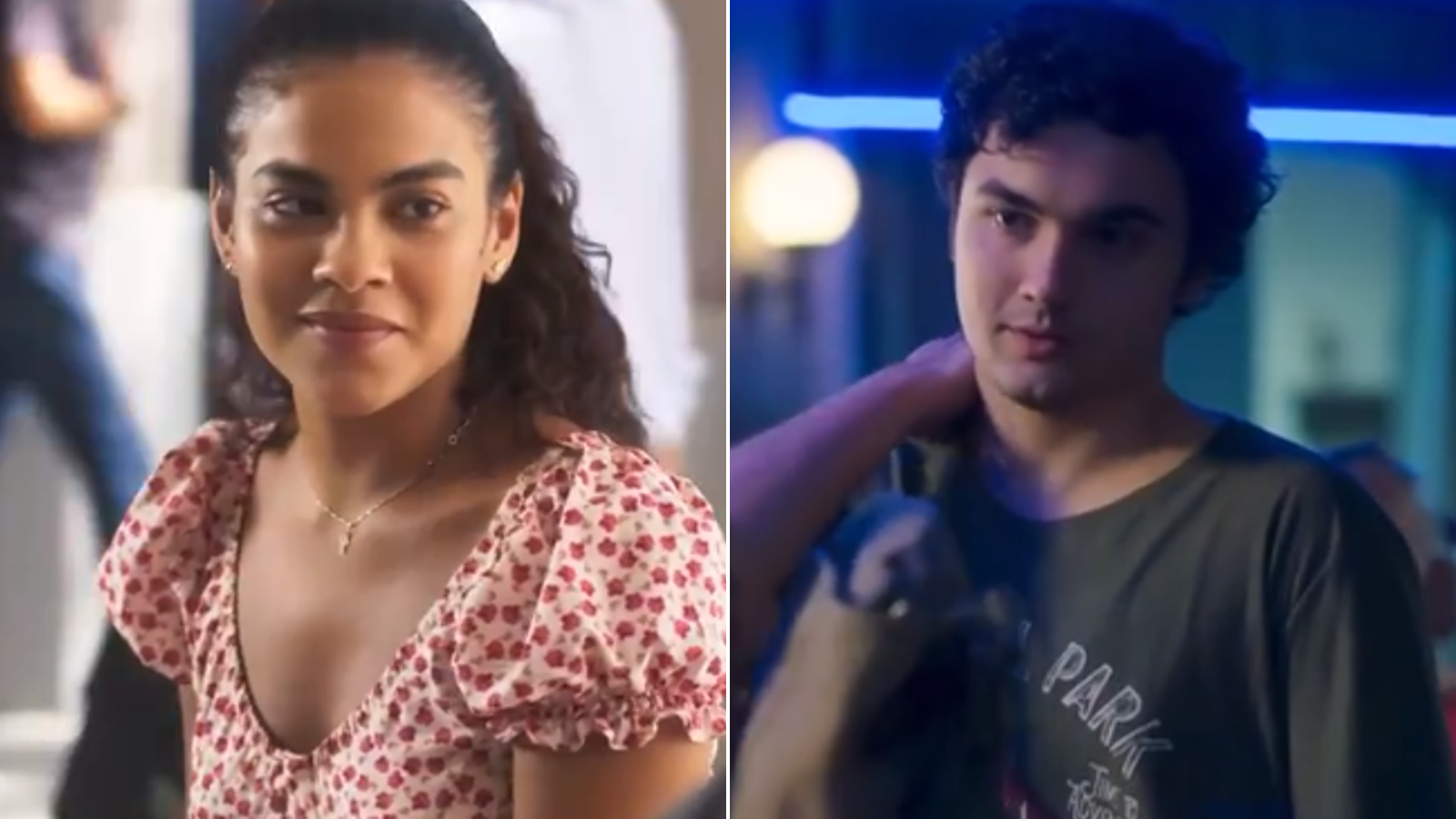 Jenifer (Bella Campos) e Otávio (Gabriel Contete)