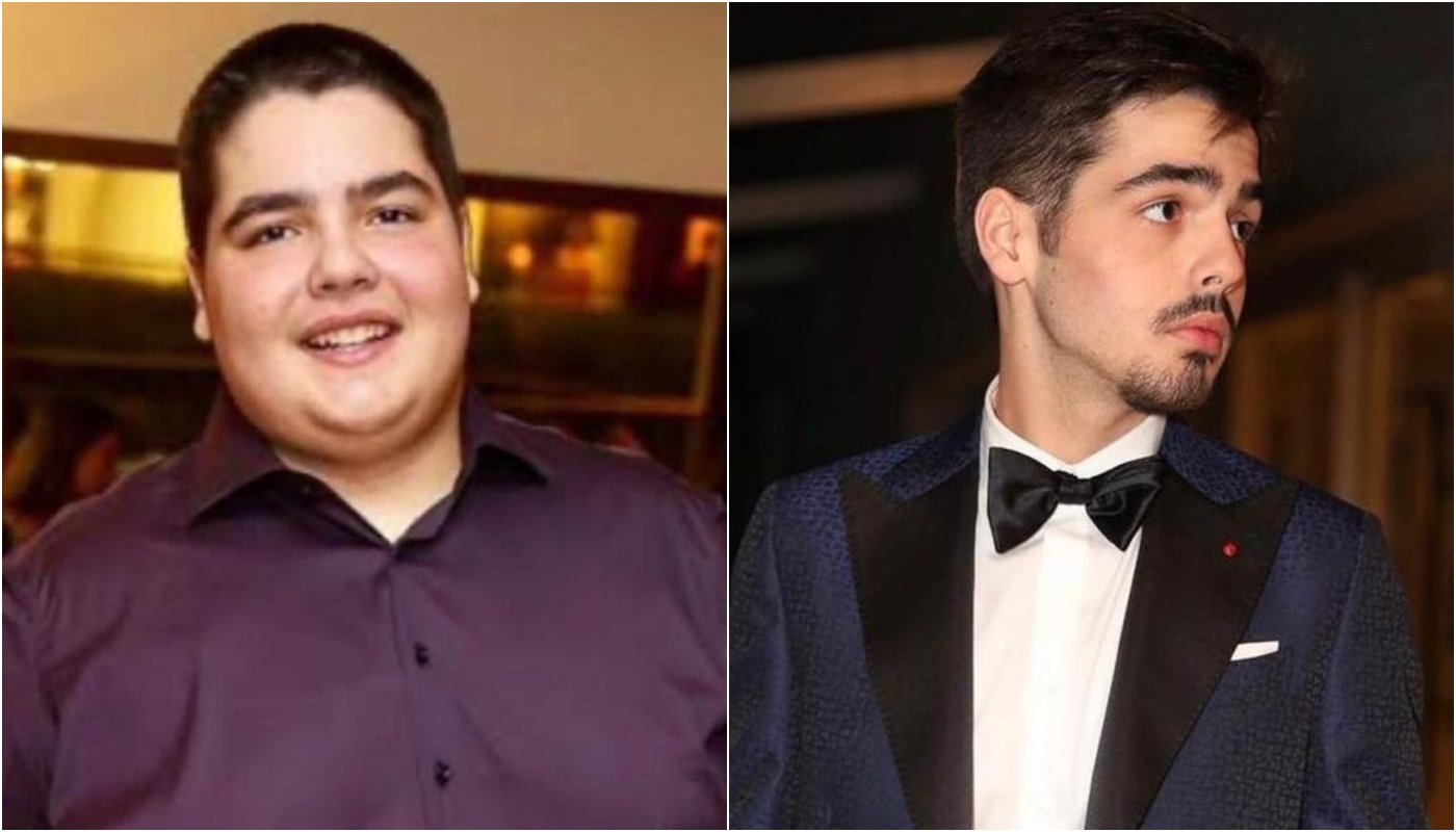 João Guilherme Silva, filho de Faustão, mostra antes e depois em foto: “Mudanças na vida”