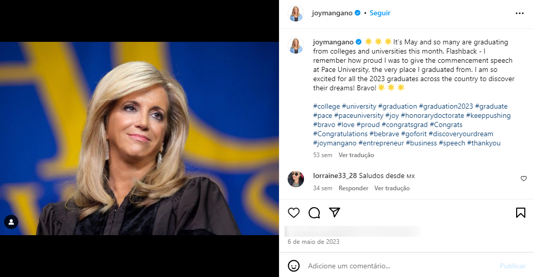 Joy Mangano atualmente