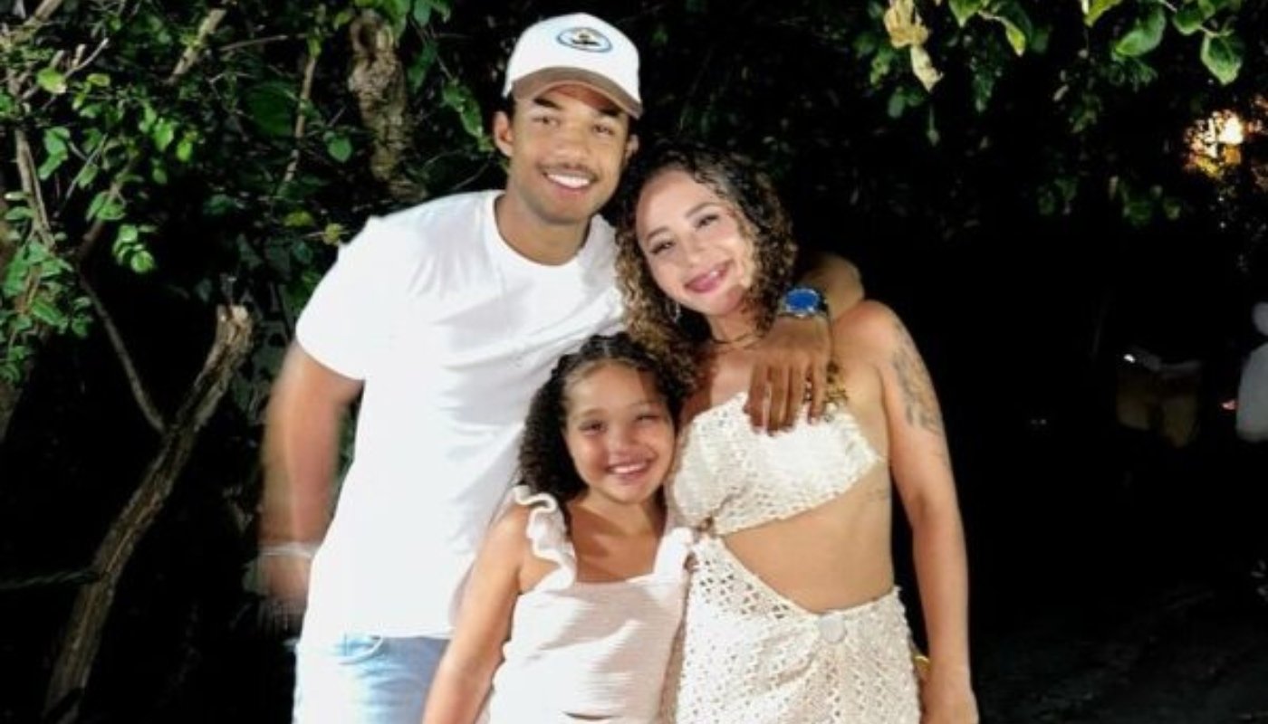 Juan Paiva com Luana e a filha Analice