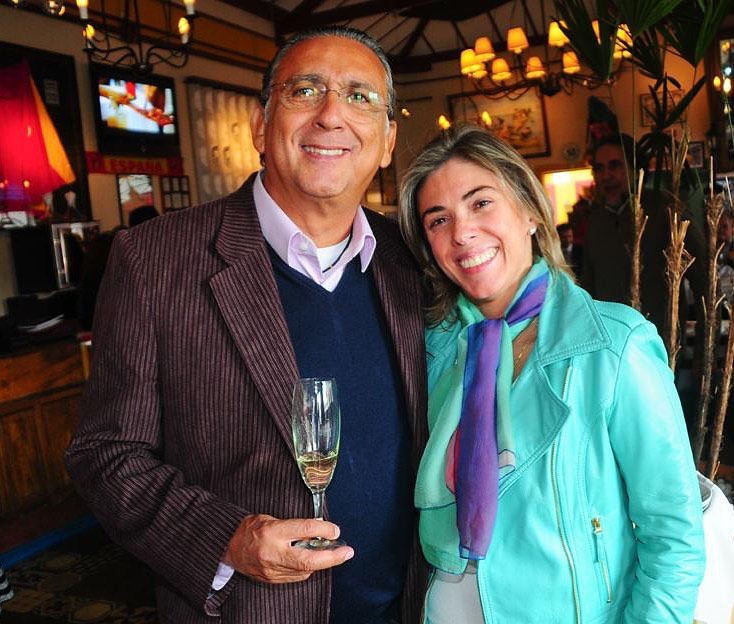 Galvão Bueno e a filha Letícia
