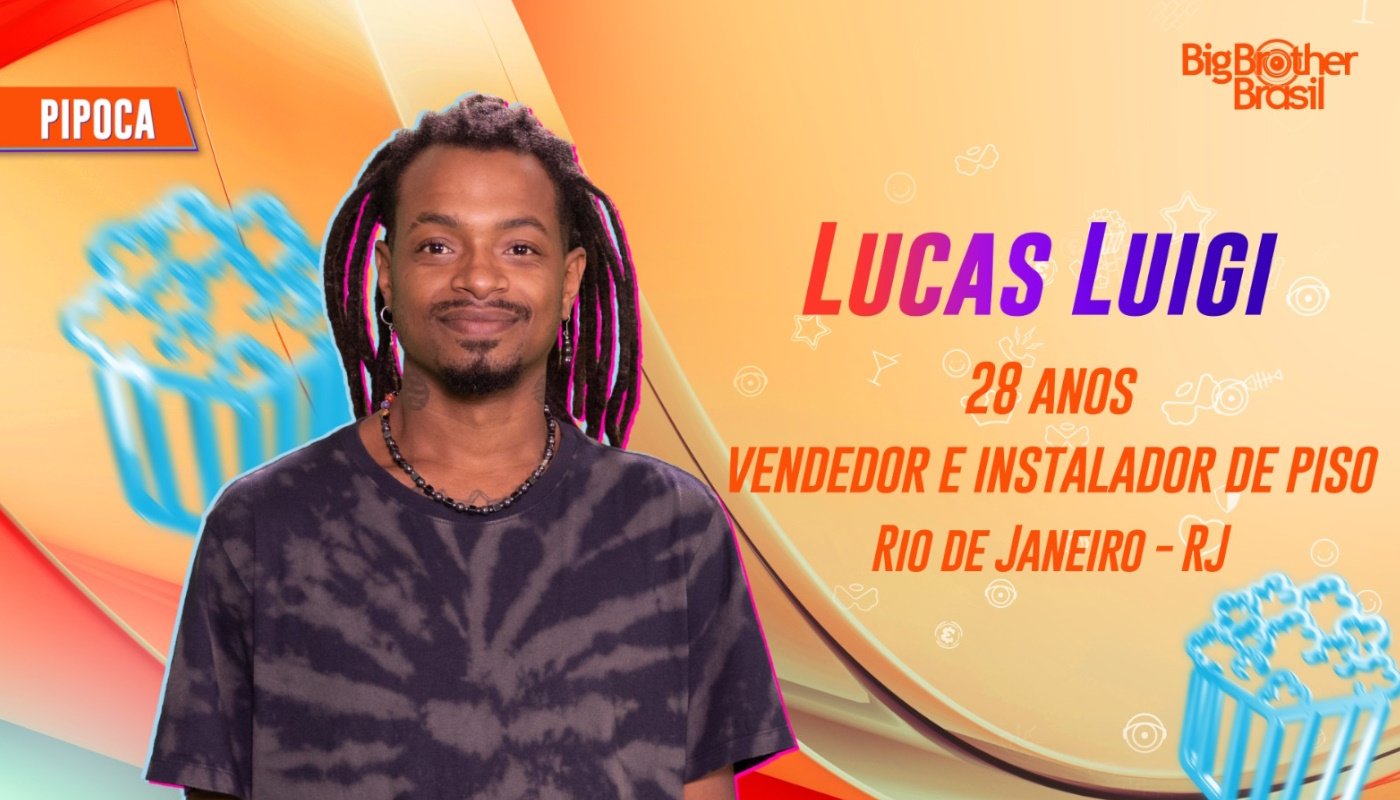 Lucas Luigi é do Rio de Janeiro e entrou no BBB24 como parte do time Pipoca
