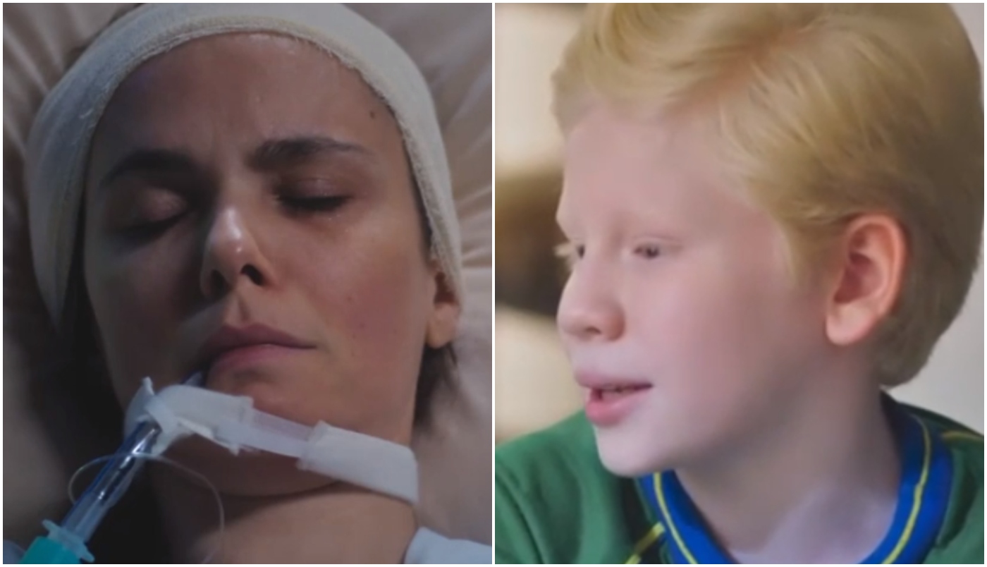 Lucinda (Débora Falabella) e Cristian (Felipe Melquiades) em 