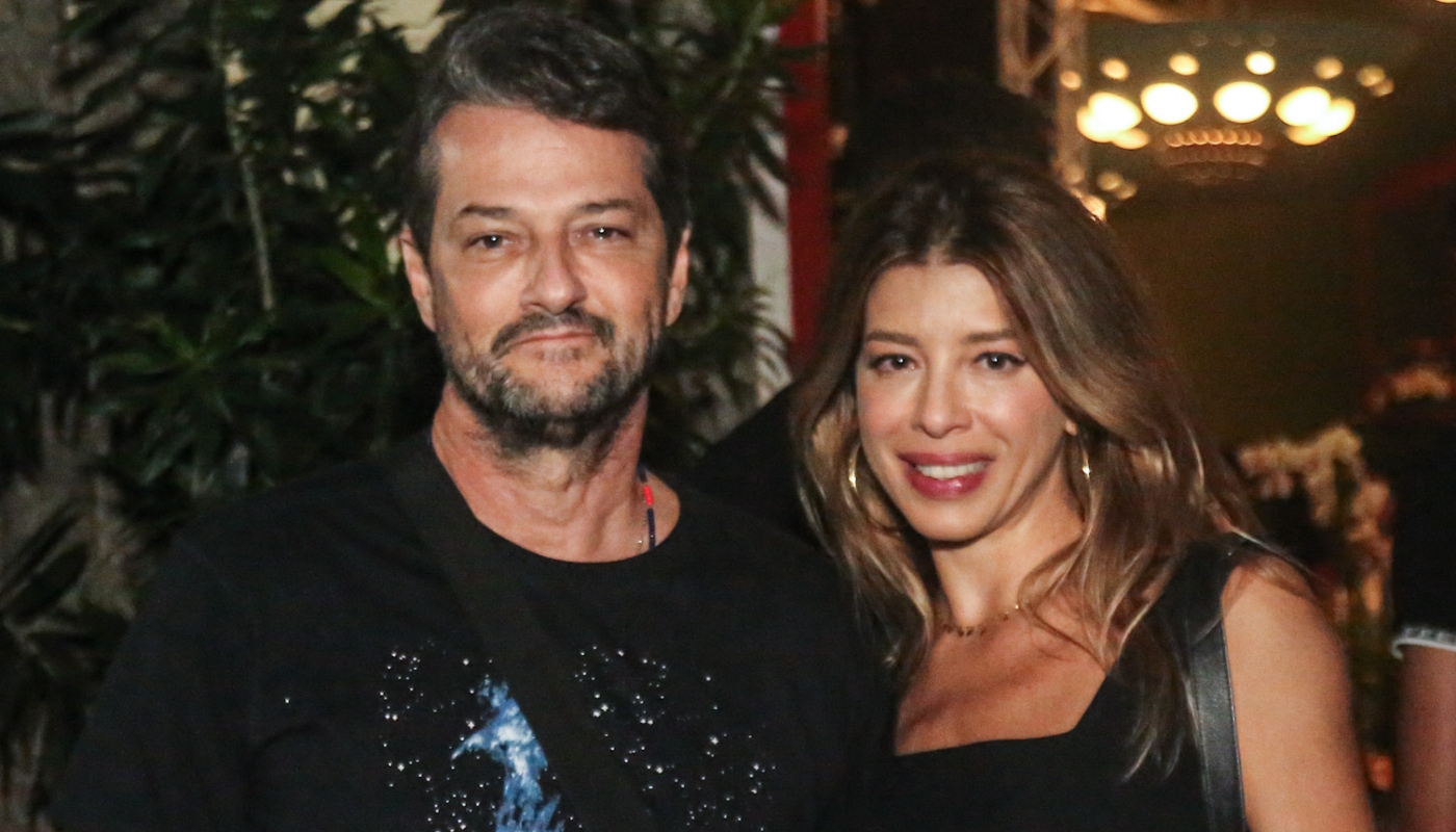 Marcelo Serrado com a esposa Roberta Fernandes