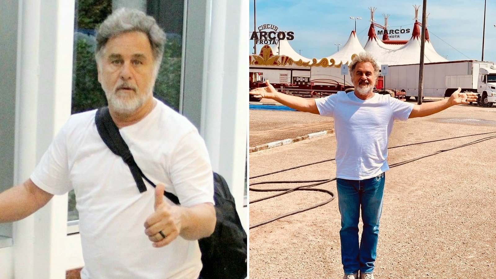 Longe da TV há 13 anos, Marcos Frota faz aparição rara no aeroporto: como está hoje