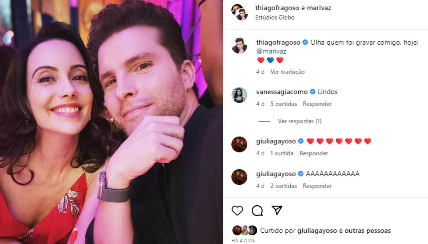 Casal na vida real, Mari Vaz e Thiago Fragoso viverão casal em
