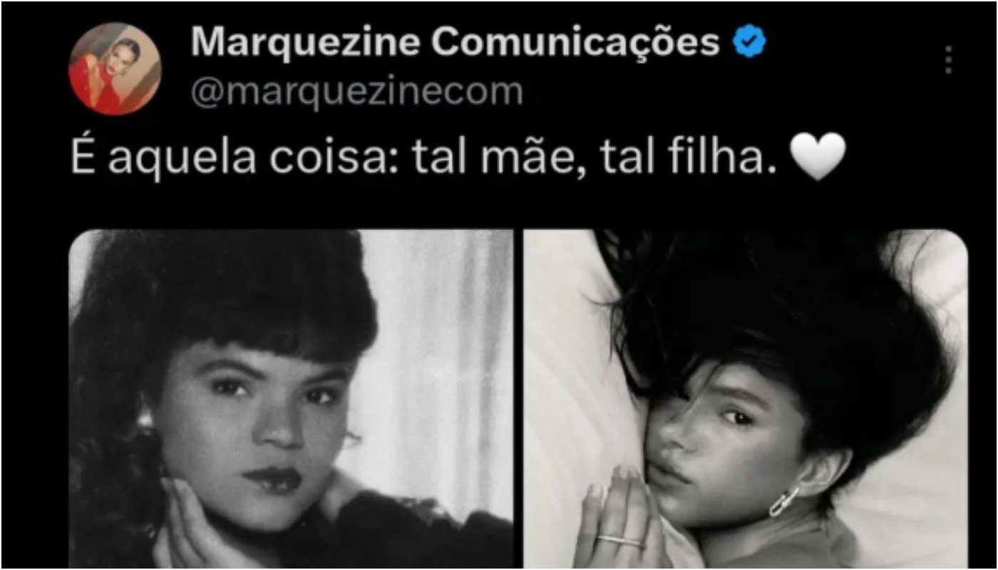 Web compara rosto de Marquezine com a da mãe Neide
