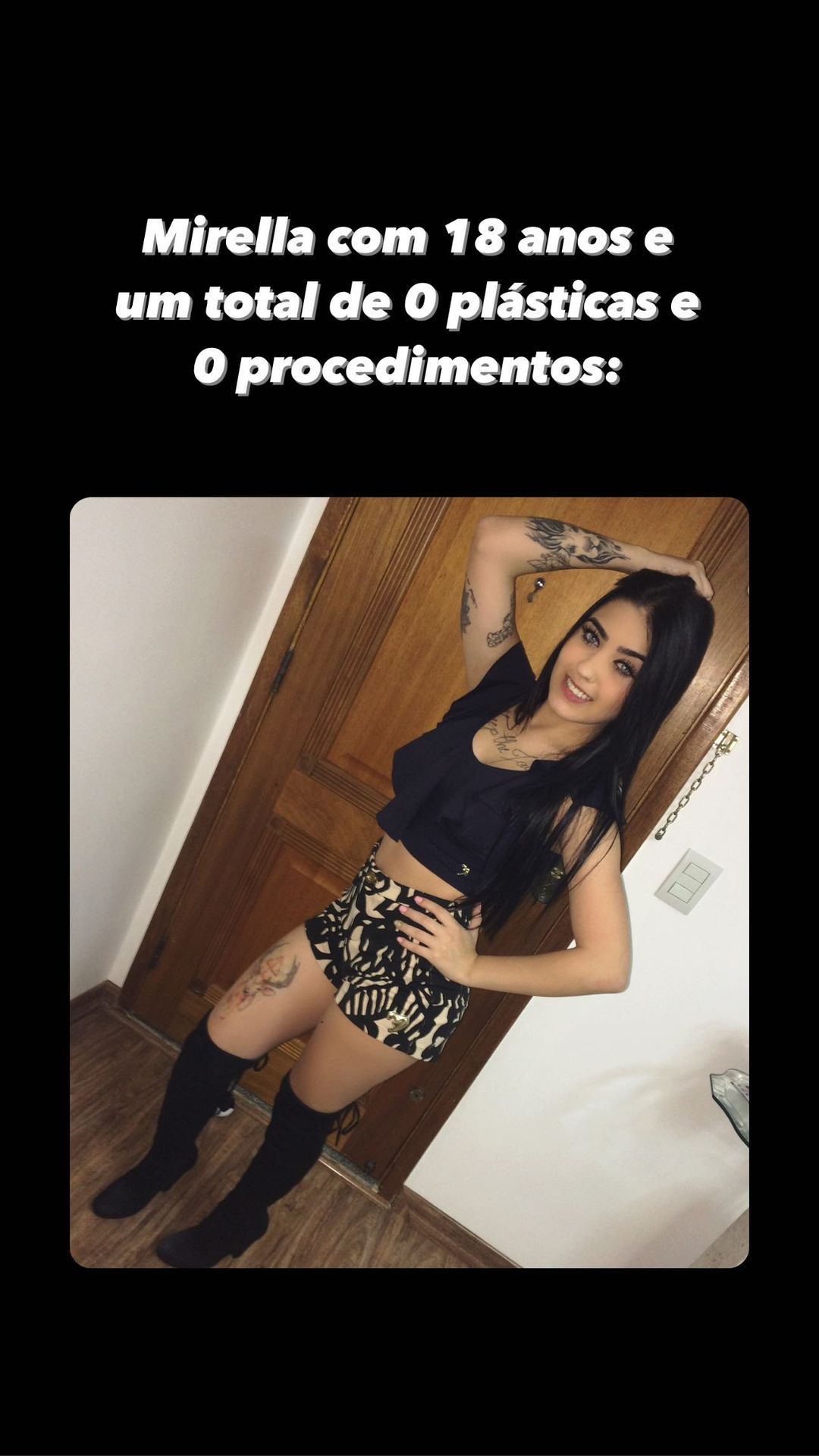 MC Mirella resgatou foto de quando tinha 18 anos