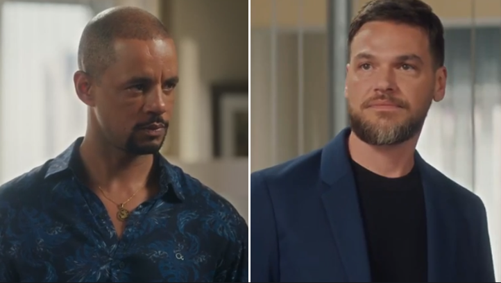 Orfeu (Jonathan Haagesen) e Theo (Emílio Dantas)