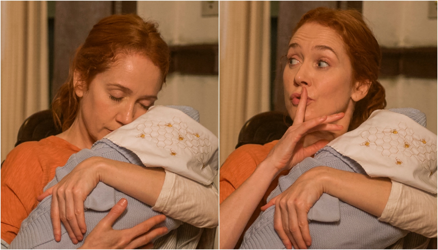 Irma (Camila Morgado) conhece o filho em 