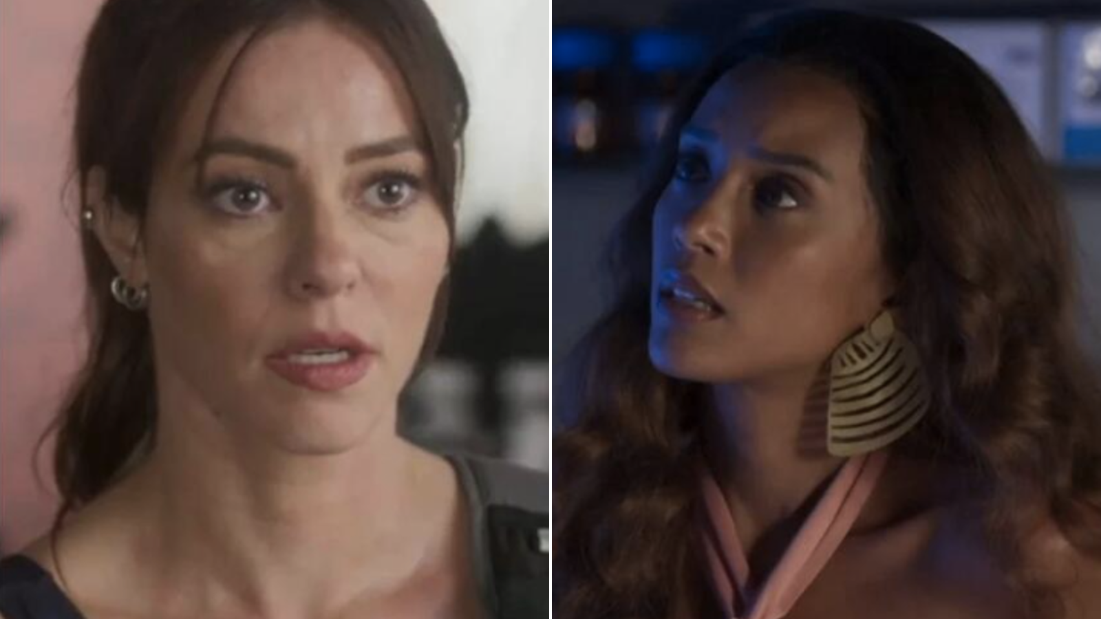 Pat (Paolla Oliveira) e Clarice (Taís Araujo)