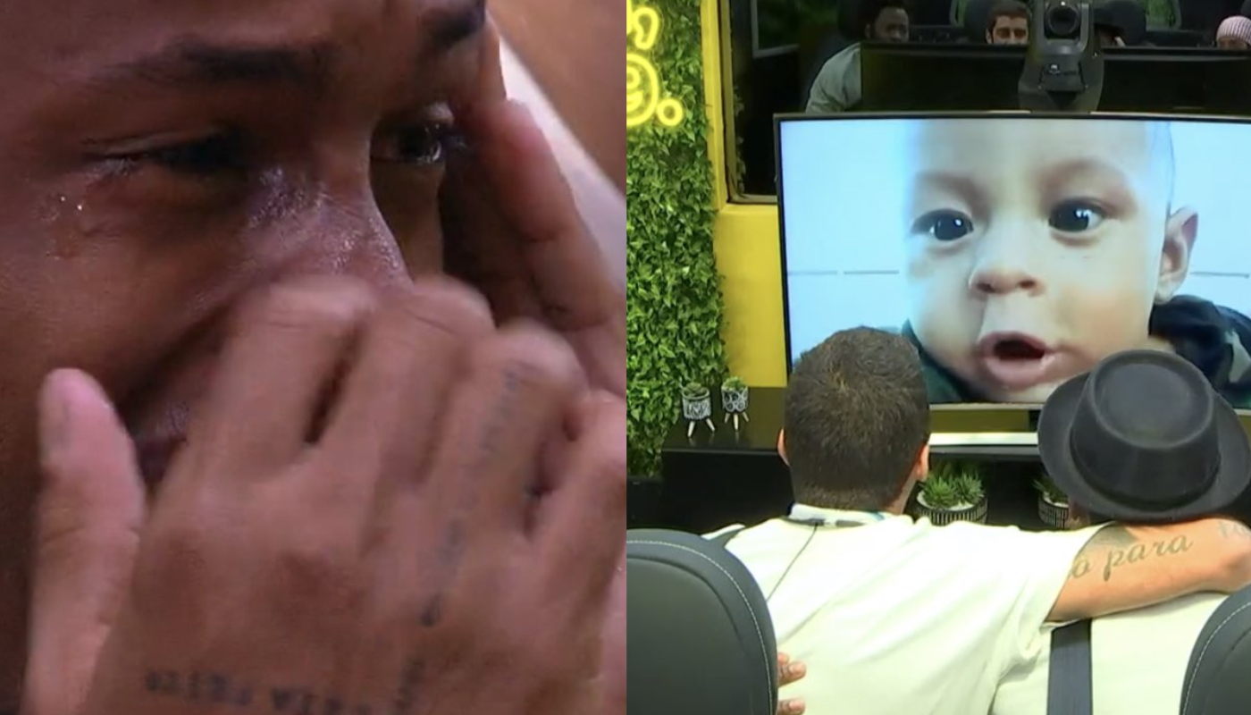 Paulo André chora ao ver filho no BBB22