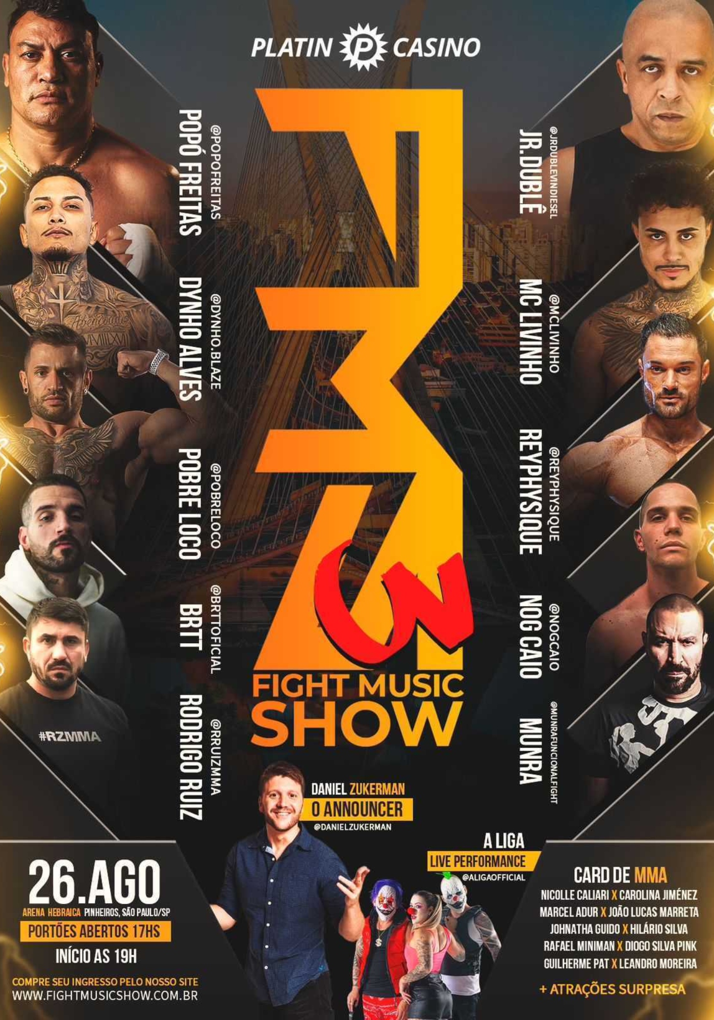 Programação do Fight Music Show 3