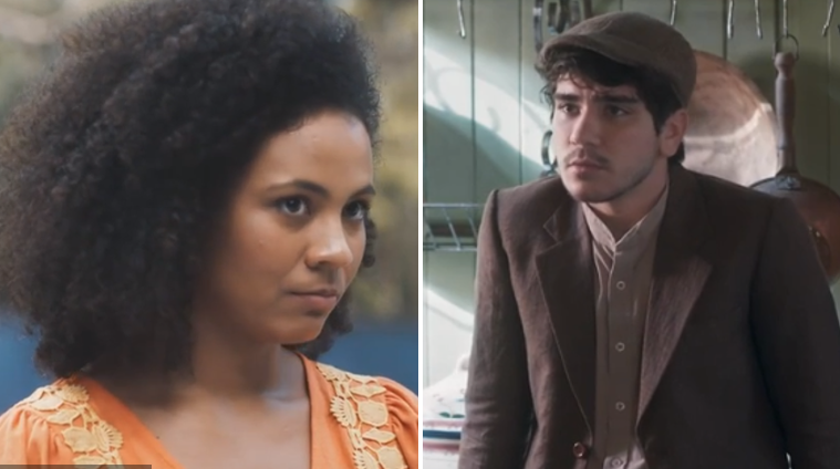 Sônia (Bárbara Sut) e Justino (João Fernandes)