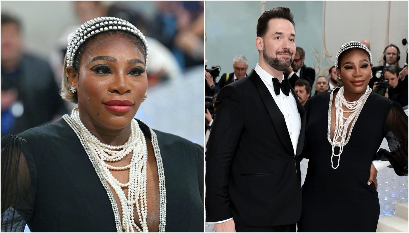Serena Williams revela segunda gravidez no MET Gala 2023: posou com marido em fotos