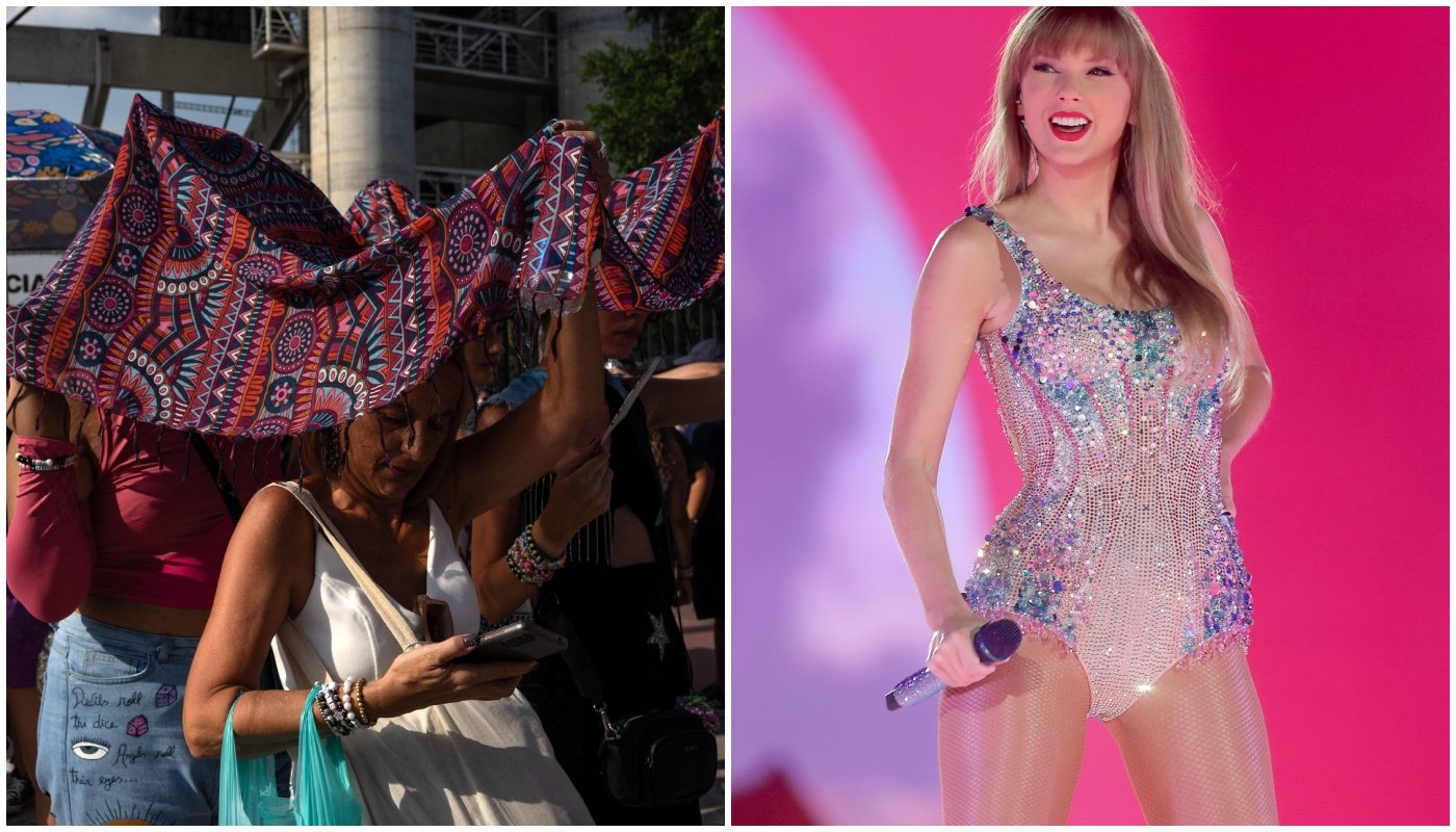 Fãs de Taylor Swift enfrentaram onda de calor extremo para vê-la no Rio de Janeiro