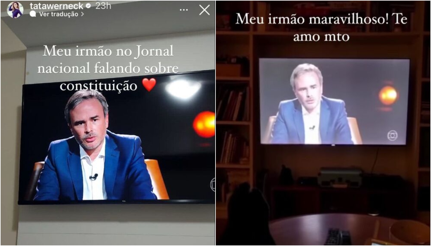 Tata Werneck se declara ao irmão através do Stories do Instagram