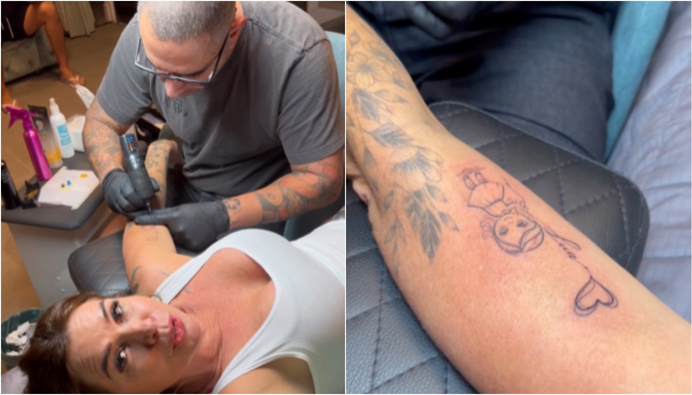 Tatuagem de Viviane para a neta Lua