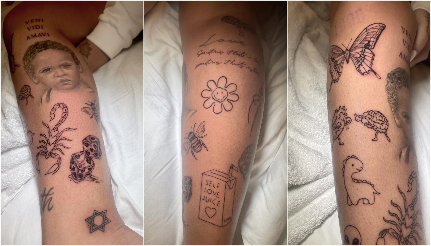 Tatuagens feitas por Rafaella Santos