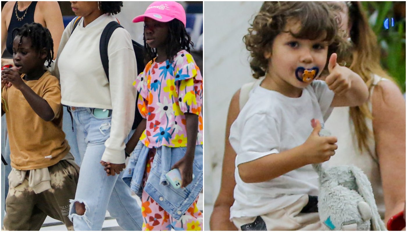 Família Ewbank Gagliasso desembarca no Rio e filhos roubam a cena: mais estilo que os adultos