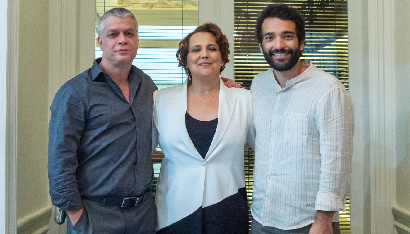 Humberto (Fábio Assunção), Guiomar (Ana Beatriz Nogueira) e Rafael (Humberto Carrão)