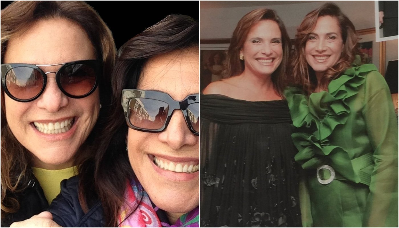 Totia Meireles posta fotos com a irmã e semelhança surpreende: são muito parecidas