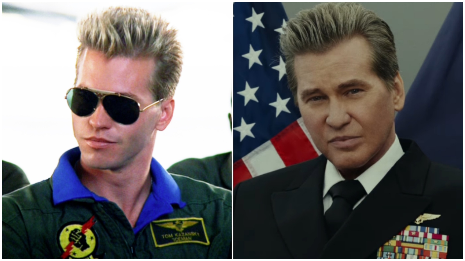 Val Kilmer intepreta o personagem Iceman na franquia